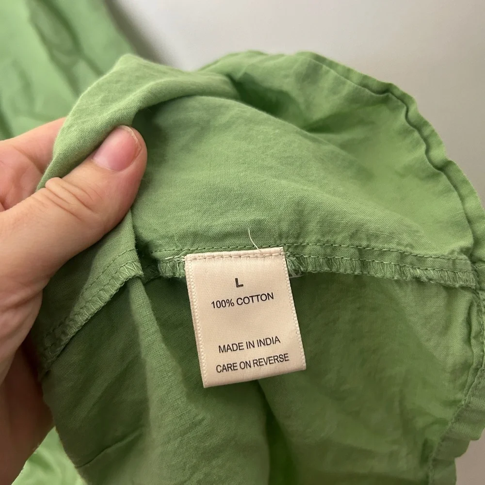 Dizzy Lizzy Green Poplin Midi Dress - Picture 4 of 4